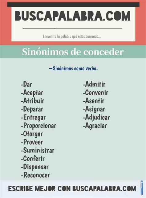 conseder|conceder sinónimos.